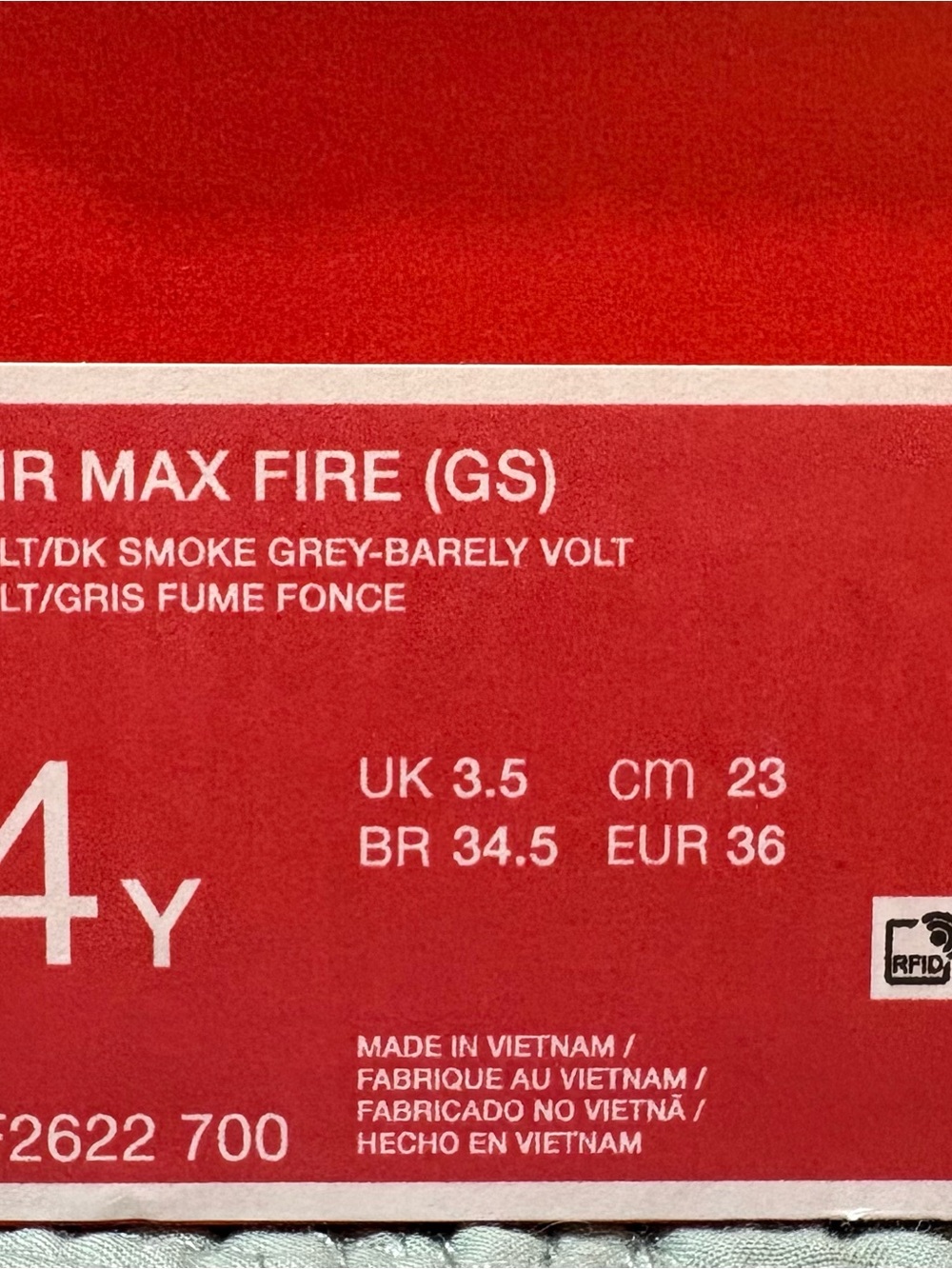 Nike Air Max Fire, Youth Size 4, Brand New in Box, 100% Authentic - Picture 7 of 8